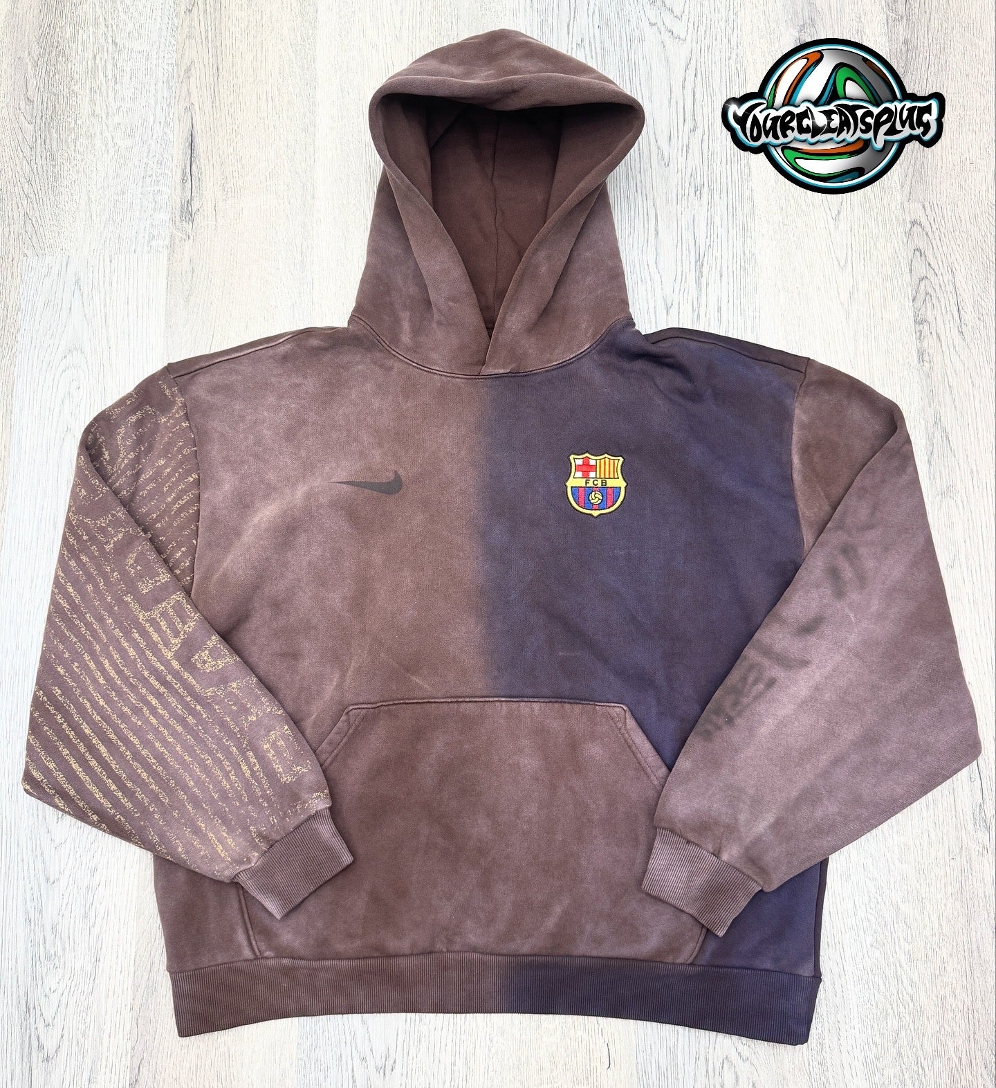Nike FC Barcelona x Cactus Jack Split Dye Crest Hoodie ‘Brown’